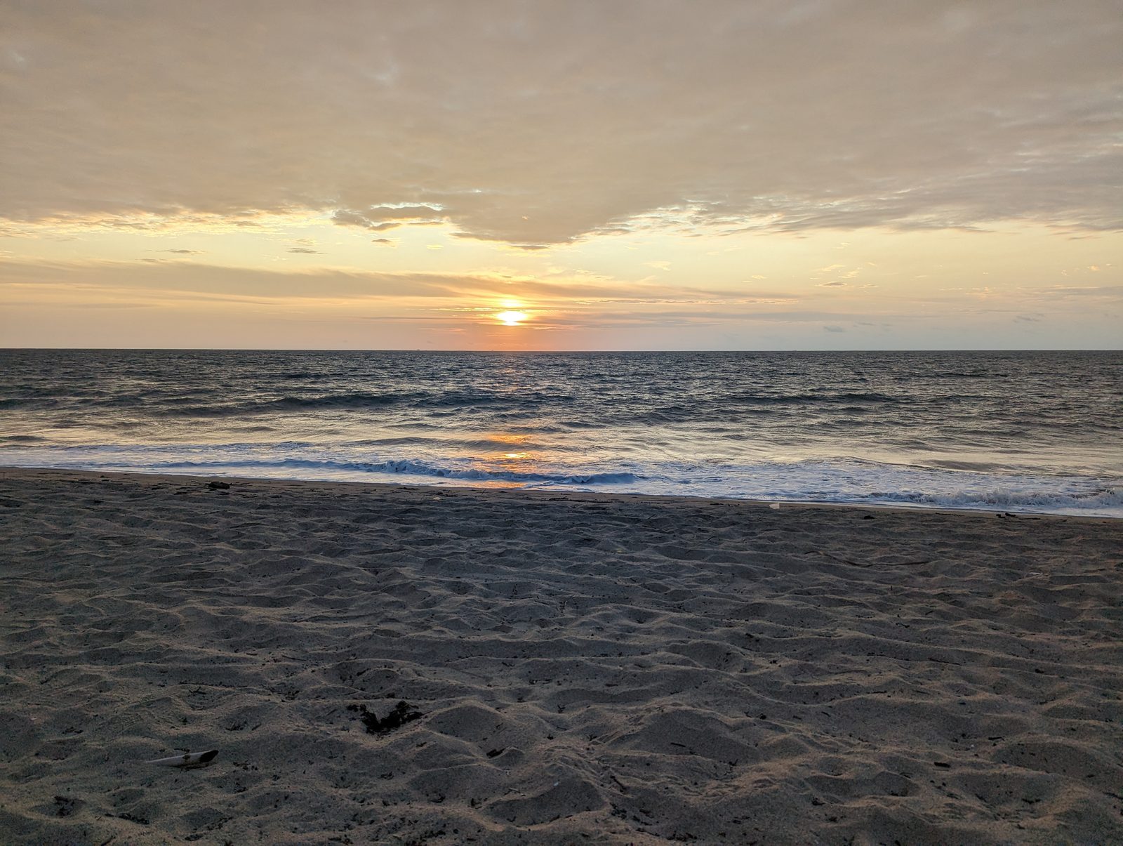 Sunset over the Pacific coast at Tumbes, Peru.